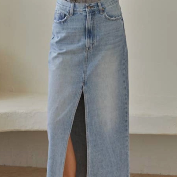Maxi Denim Skirt - Picture 1 of 3